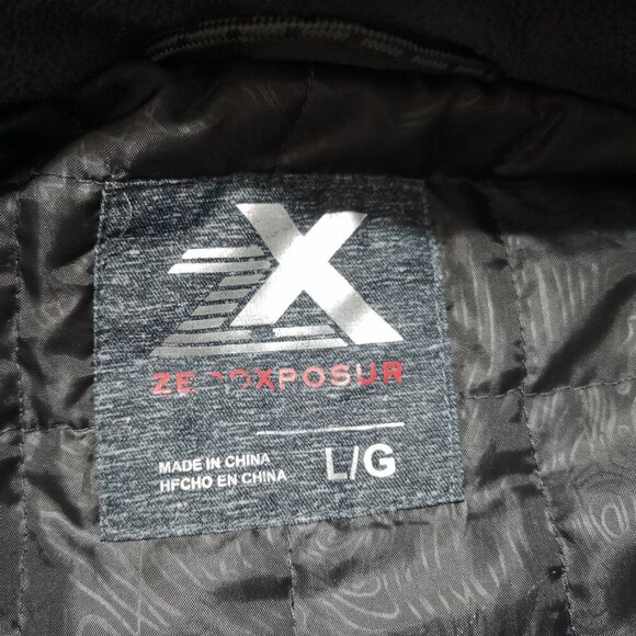 ZeroXposur Men's Size Large Dark Grey Zipper & Velcro Closure Jacket - Picture 3 of 14